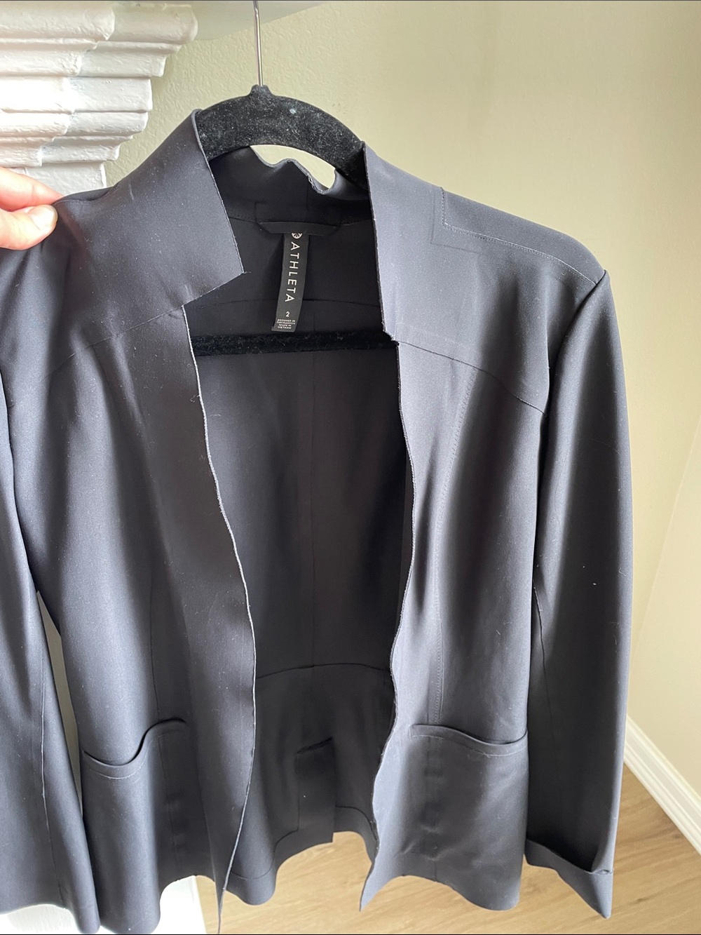 Athleta Black Open-Front Women's Blazer Jacket